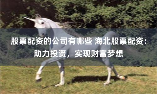 股票配資的公司有哪些 海北股票配資：助力投資，實現財富夢想