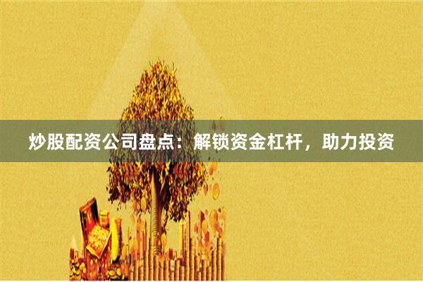 炒股配資公司盤點(diǎn)：解鎖資金杠桿，助力投資